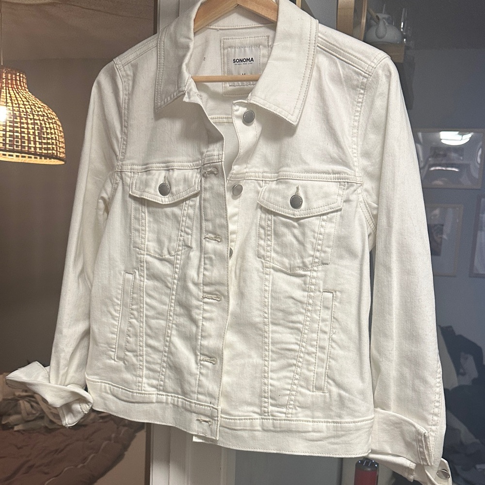 Sonoma White Denim Jean Jacket
